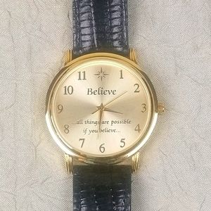 Believe Leather Wrist Watch.